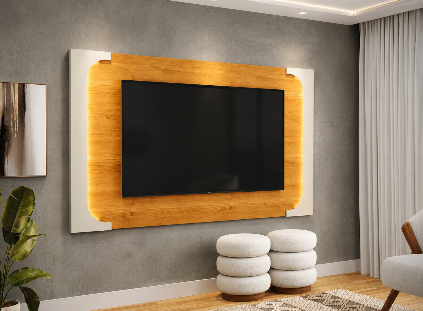 PAINEL SUSPENSO COM LED 1,60 M
